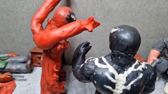 Venom Vs Carnage Stop Motion Animation Absolute Carnage Begins(Веном против Карнажа часть.1)