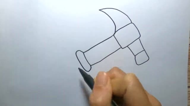 Vẽ cái búa - Hướng dẫn vẽ cái búa đơn giản | How to Draw a Hammer for kids - Hammer drawing смотреть онлайн