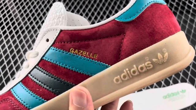 adidas Gazelle Indoor Collegiate Burgundy Green смотреть онлайн