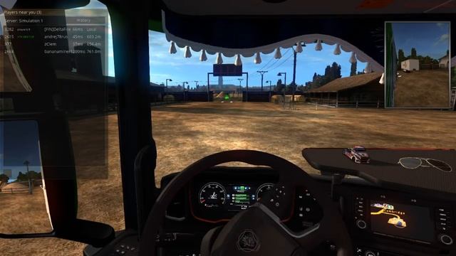 ETS2, unloading without top-down -camera смотреть онлайн
