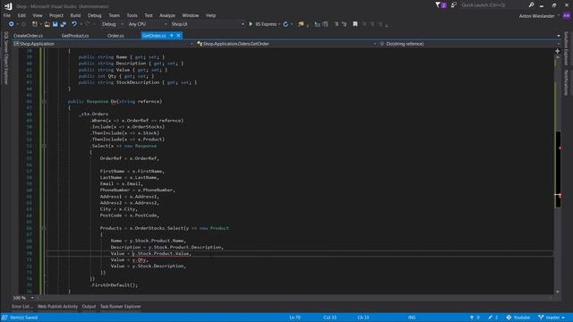Intermediate ASP.NET Core Tutorial - Online Shop Ep.26 - Displaying Orders смотреть онлайн