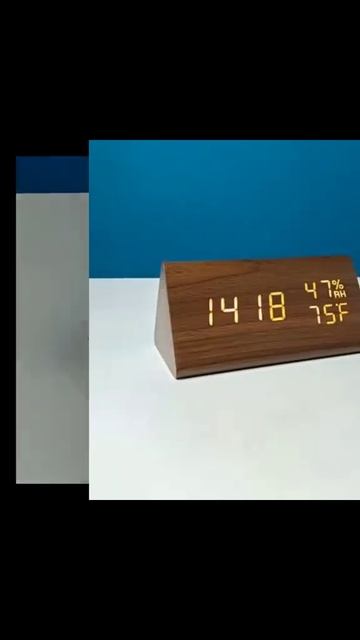Triangle Wooden Style Digital LED Clock Dark Wood Color #online #shopping #onlineshopp #onlinemart смотреть онлайн