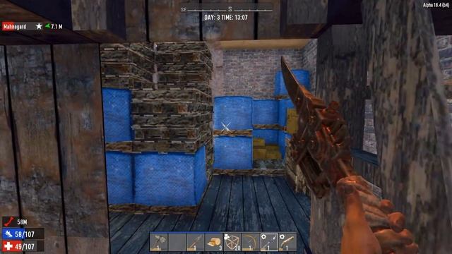 Crazy Chainsaw Lady!- 7 DAYS TO DIE Random Gen Coop Gameplay Ep. #3