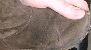 Замшевая обувь, скрытый ремонт разрыва. (с гарантией).