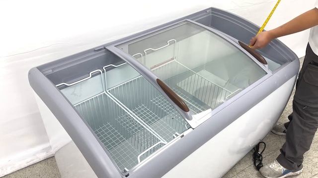 Elite display cabinet Supermarket ice cream cabinet Horizontal freezer Curved glass XS -360YXL смотреть онлайн