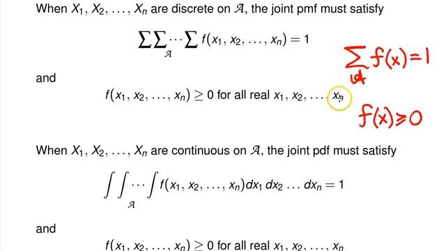 Multivariate random variables joint pmf/pdf existence conditions смотреть онлайн