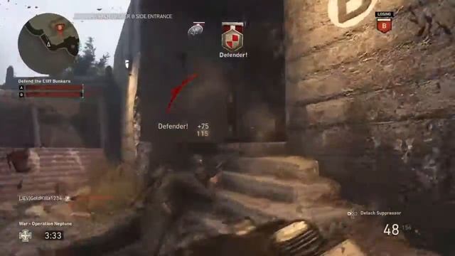 Call of Duty WWII Operation Neptune PPSH-41 5 Man смотреть онлайн