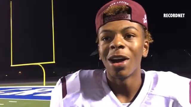 Weston Ranch receiver/kick returner Elijah Harper discusses the Cougars 71-14 win against Bear Cree смотреть онлайн