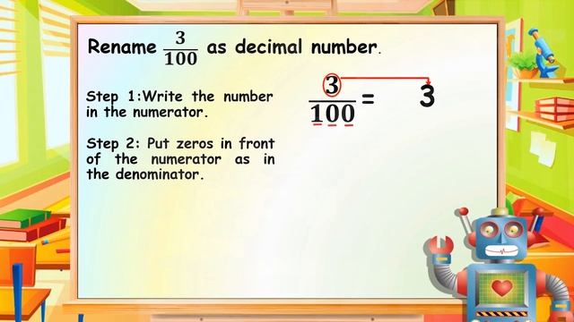 Renaming Decimal Numbers to Fractions and vice versa (Denominators are Factors of 10&100) смотреть онлайн