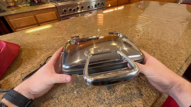 All Clad 2100046968 99010GT Stainless Steel Belgian Waffle Maker Review смотреть онлайн