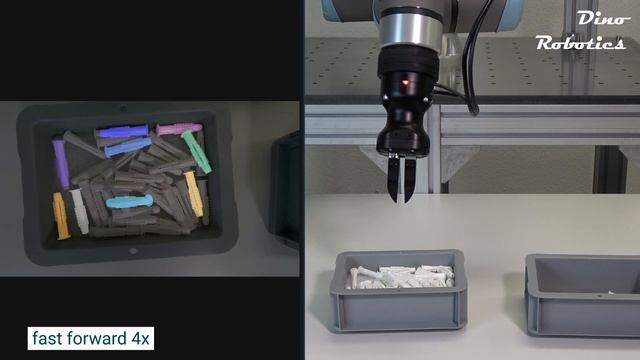 Bin Picking of Nylon Dowels using a RealSense D405 in DinoRobotStudio Software смотреть онлайн