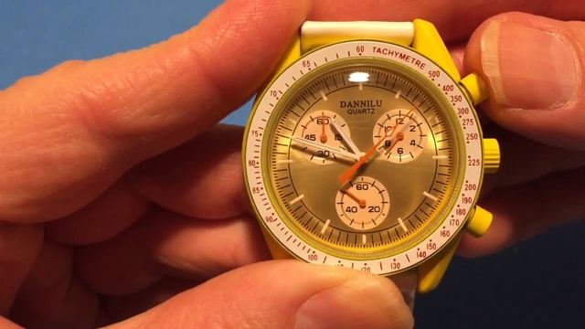 Swatch Moonswatch Homage Watch Sunon PE50 chronograph movement Review Mission to the Sun Dannilu смотреть онлайн
