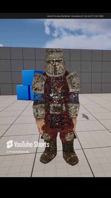 Превращаем любого персонажа в героя майнкрафта #ue5 #vfx#minecraft смотреть онлайн
