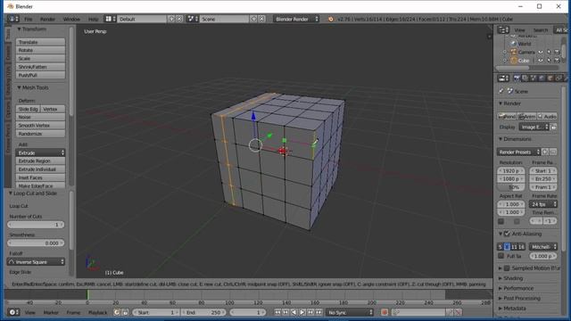 Blender Basics- Edit mode pt 5 смотреть онлайн