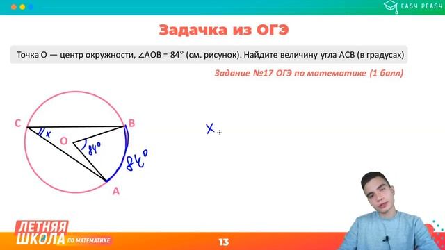 Окружность огэ по математике