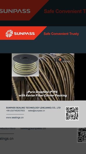 Pure Graphite-PTFE With Aramid Fiber Corner Gland Braided Packing смотреть онлайн