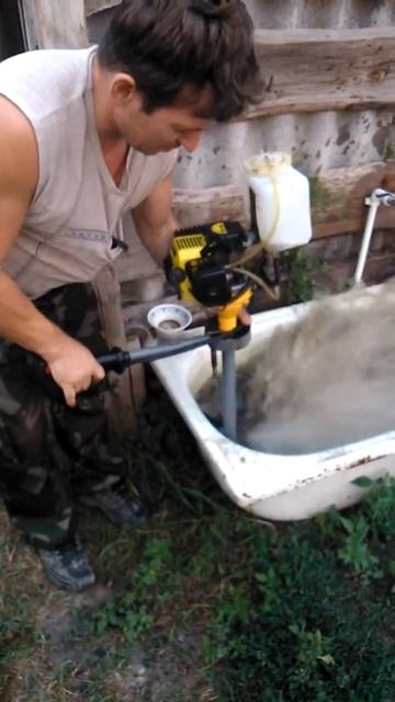 мотор для лодки из гозонокасилки ч1 смотреть онлайн