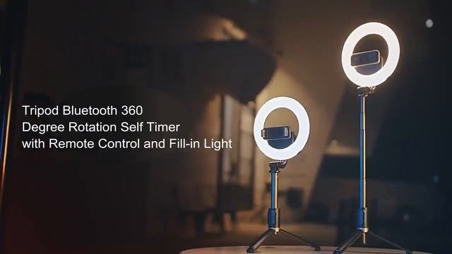 Tripod Bluetooth 360 Degree Rotation Self Timer with Remote Control for ios&Android - White смотреть онлайн