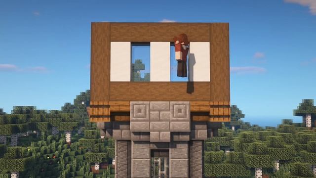 Строим красивую средневековую башню в майнкрафте!!! #Башня #Minecraft #Стройка