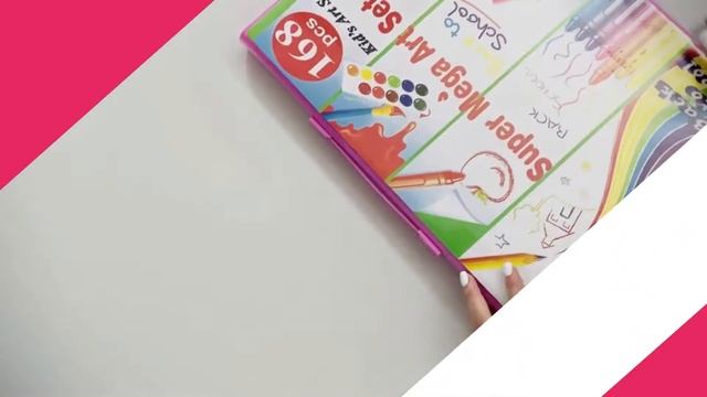 Видео ревю Комплект 168 части в розов куфар