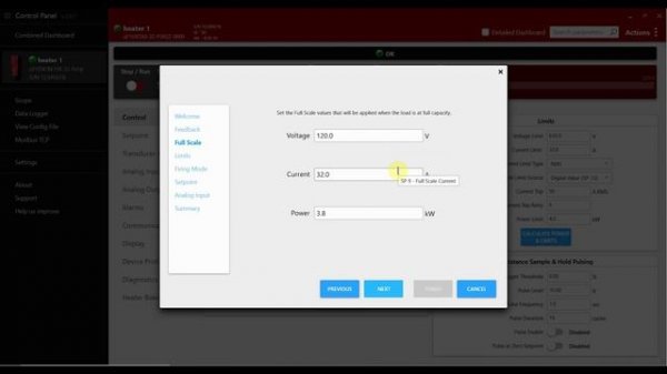 Control Panel: Quick Setup