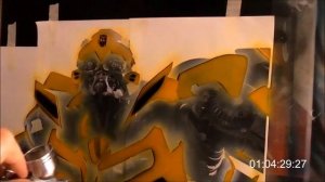 Transformers - Bumblebee - Speed Paint - Airbrush (HD)