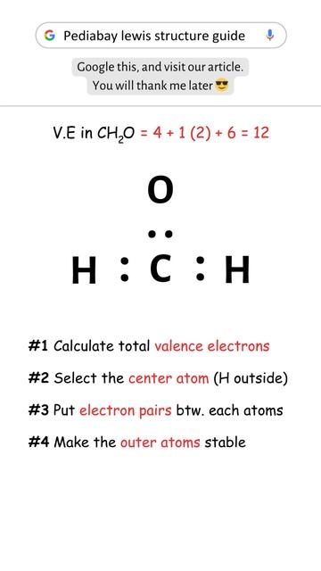 CH2O (Formaldehyde) lewis structure смотреть онлайн