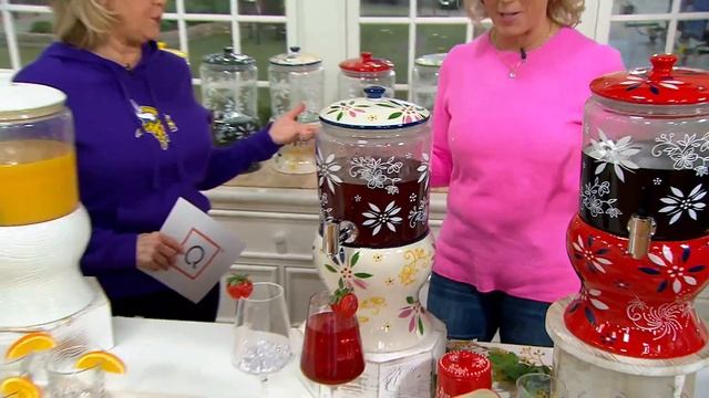 Temp-tations 1-Gallon Drink Dispenser With Ceramic Lid On QVC