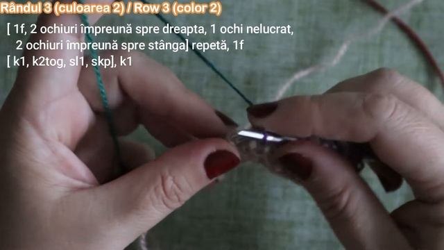Modelul 1 - Model tricotat in doua culori (Two colors knit stitch) смотреть онлайн