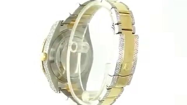 14CT DIAMOND ROLEX OYSTER PERPETUAL DATEJUST MENS WATCH VIDEO смотреть онлайн