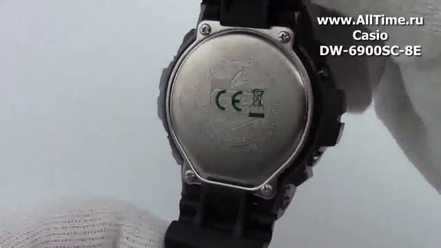 Обзор. Мужские японские наручные часы Casio G-SHOCK DW-6900SC-8E смотреть онлайн