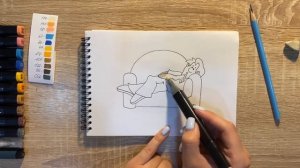 Как нарисовать лень карандашом и скетч маркерами | Рисунок для детей, поэтапно и легко