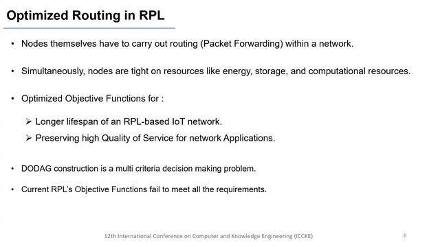 ICCKE 2022 - FAHP-OF: A New Method for Load Balancing in RPL-based Internet of Things (IoT) смотреть онлайн