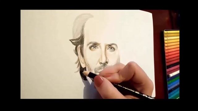 Bradley Cooper - drawing process #2 | postup kreslenia #2 (short version) смотреть онлайн