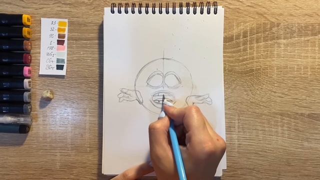 Как нарисовать испуганного карандашом и скетч маркерами | Рисунок для детей, поэтапно и легко смотреть онлайн