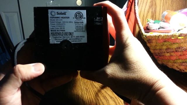 Ron's Review Of Soleil Personal Electric Ceramic Heater MH-01R