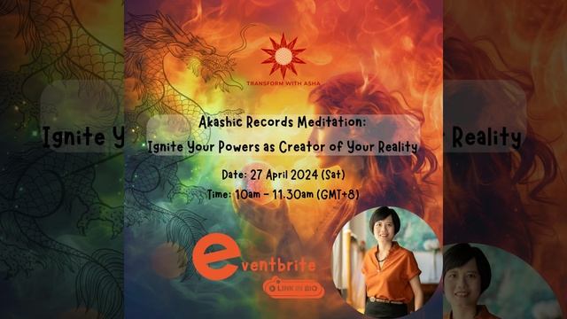 [Upcoming Event] Akashic Records Meditation: Ignite Your Powers As Creator Of Your Reality