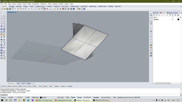 Моделювання в Rhinoceros 3D. Базові відомості про властивості поверхонь і сплайнів. смотреть онлайн