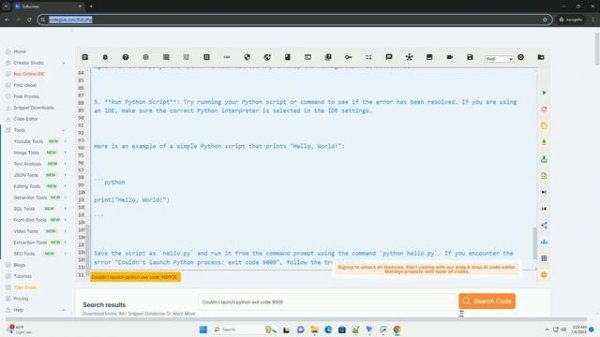 Couldn t launch python exit code 9009