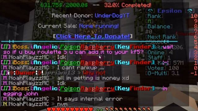 Epsilon Prison Minecraft server 1.11.2! смотреть онлайн