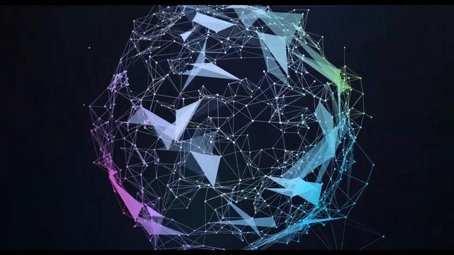 Looping Plexus Connections Background Gray On Neon Background With Depth Of Field.
