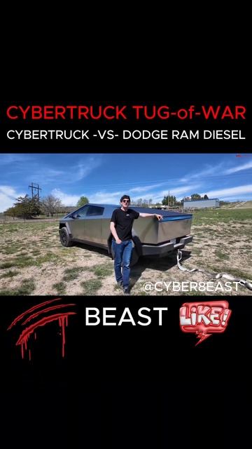 CYBERTRUCK | TUG OF WAR | Vs💥DODGE RAM DIESEL 👻🔥#cyberbeast #cybertruck #tugofwar #tank #tesla смотреть онлайн
