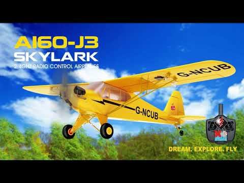 Радиоуправляемый самолет XK A160 J3 SKYLARK RC RTF 2.4G - XK-A160 смотреть онлайн