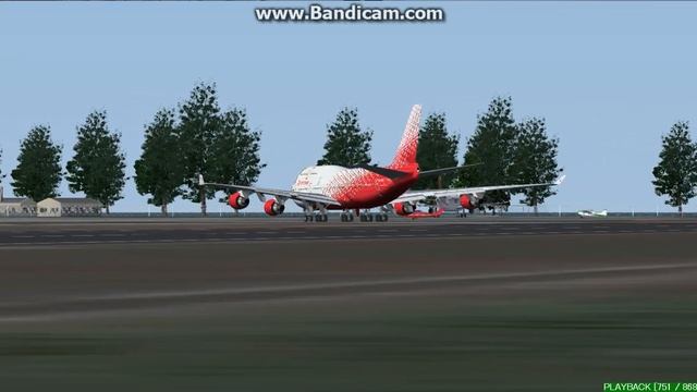Rossiya B747 Phuket International Airport VTSP Landing FS9 смотреть онлайн
