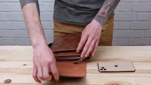 Обзор кожаной сумки SHVIGEL 00978 смотреть онлайн