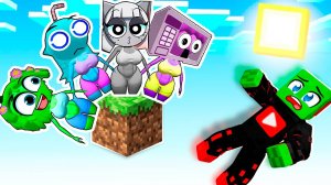 ВЫЖИВАНИЕ НА ОДНОМ БЛОКЕ С ДЕВУШКАМИ СПРУНКАМИ в МАЙНКРАФТ