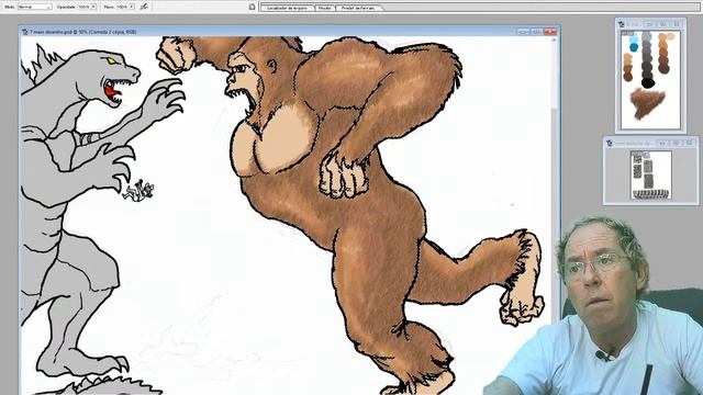 LIVE #097 - COMO DESENHAR GODZILA CONTRA O KING KONG смотреть онлайн