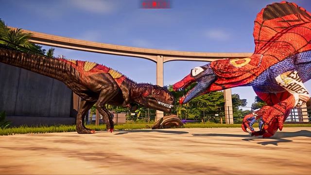 Dinosaurs Breakout Color Pack T-Rex VS Venom Carnotaurus Dinosaurs Fighting Jurassic World Evolutio смотреть онлайн