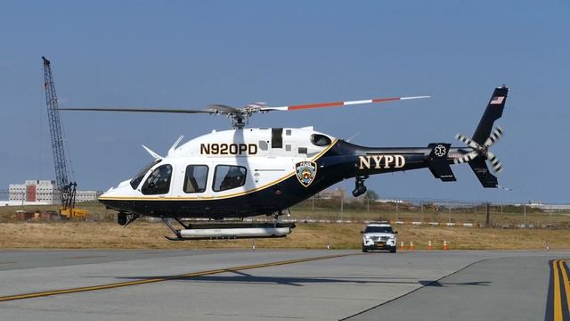NYPD helicopter N920PD take-off смотреть онлайн