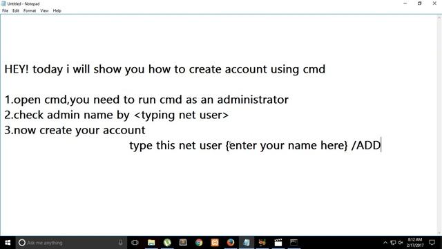 How to create net user account using cmd in windows 7,8 and 10 смотреть онлайн
